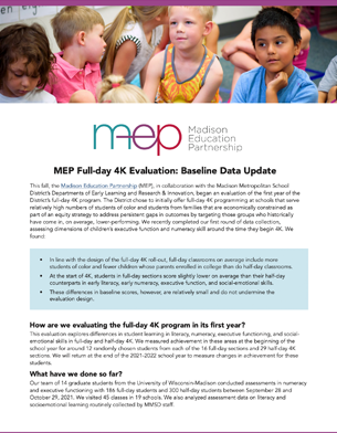 MEP Full-day 4K Evaluation: Baseline Data UpdateReport