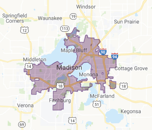 Map of Madison Metropolitan School District